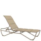 padded sling outdoor armless chaise lounge 